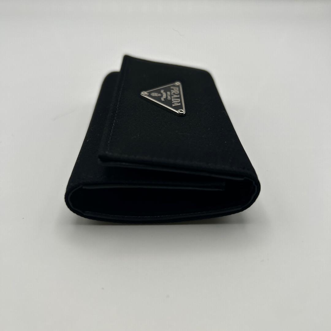 [美品]PRADA ブラック レザー キーケース　ギャラ有