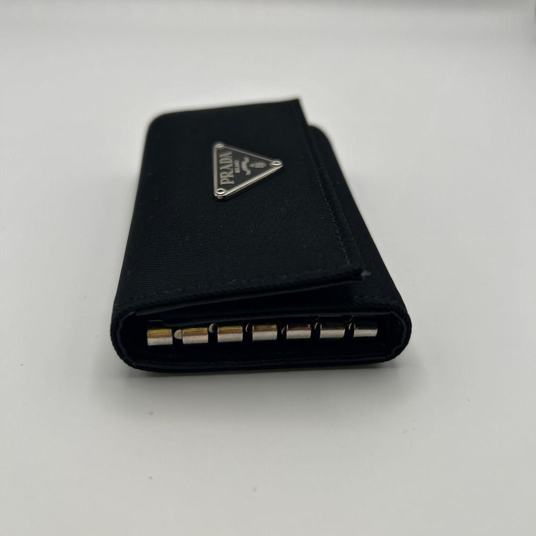 [美品]PRADA ブラック レザー キーケース　ギャラ有
