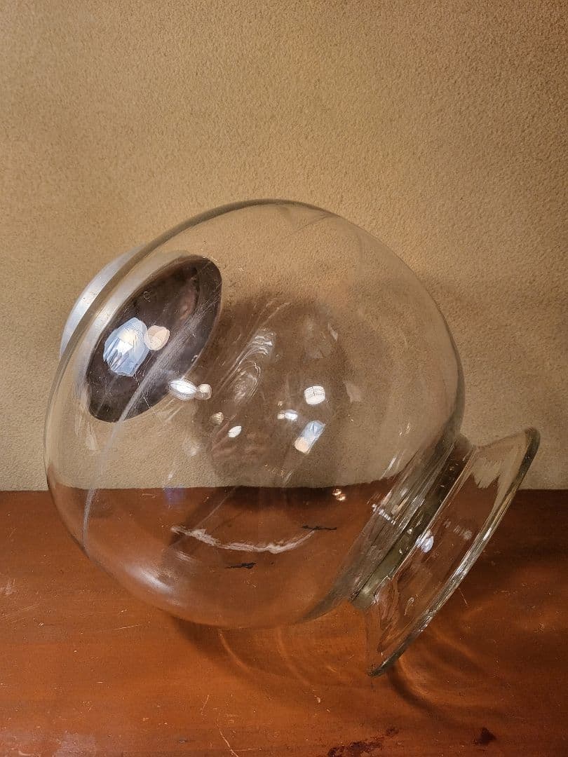 地球瓶　菓子瓶　アルミ蓋　古道具　レトロ　アンティーク