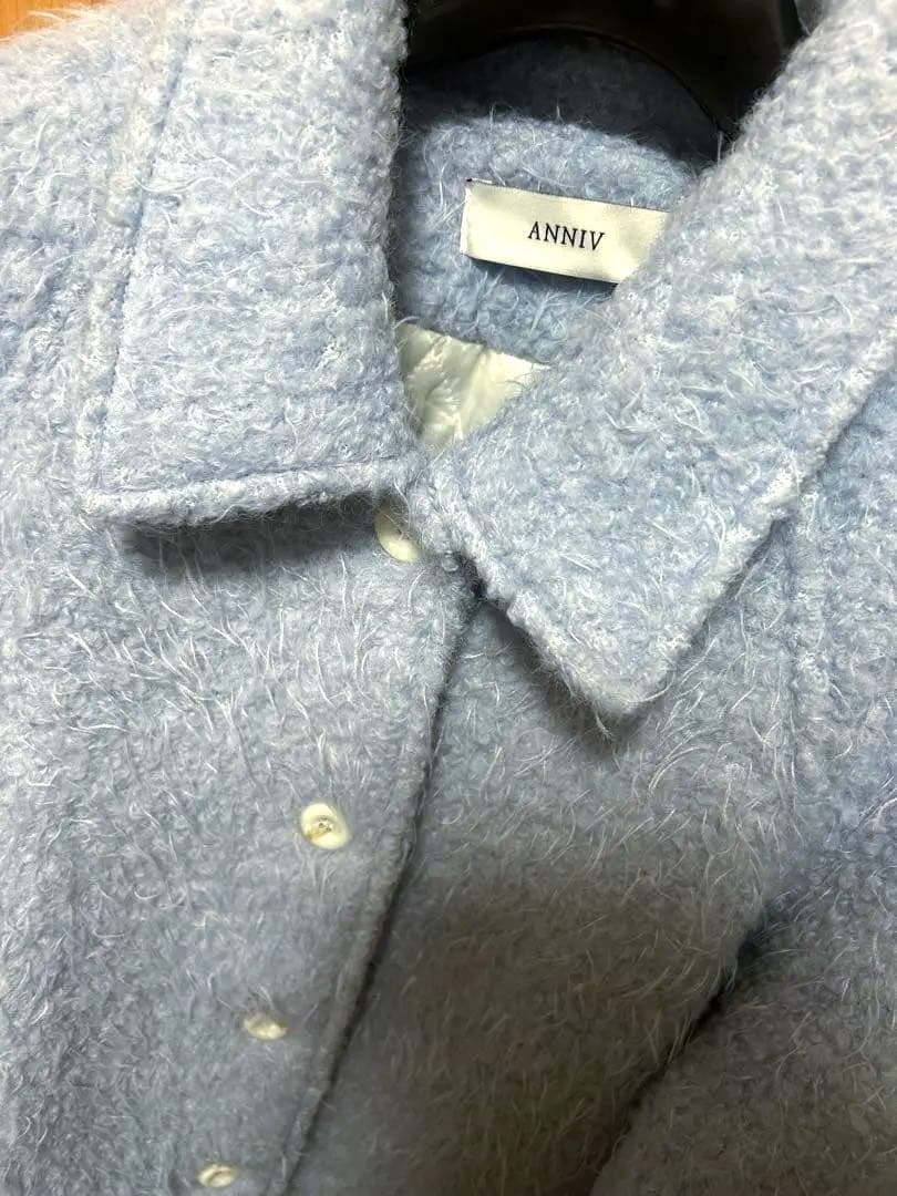 NUGU FRENCH AUBE ウールブークレハーフ冬 カラーコート