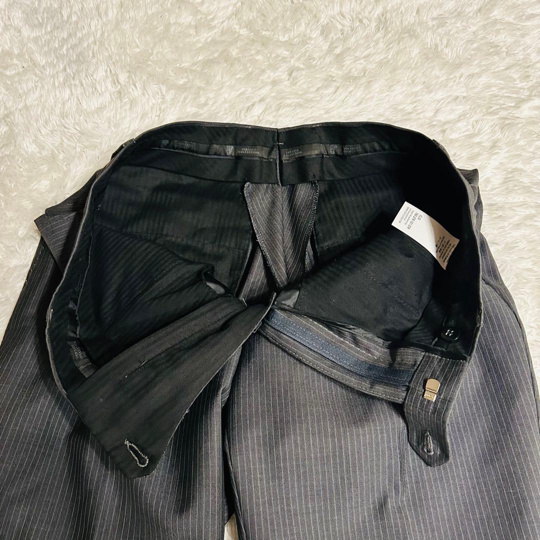 【新品未使用】ヴェルサーチェコレクション スーツ セットアップ グレー 48 M