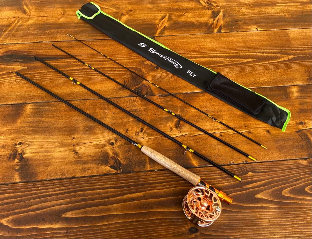 フライフィッシングセット　9ft フライロッド　フライリール　レイクトラウト