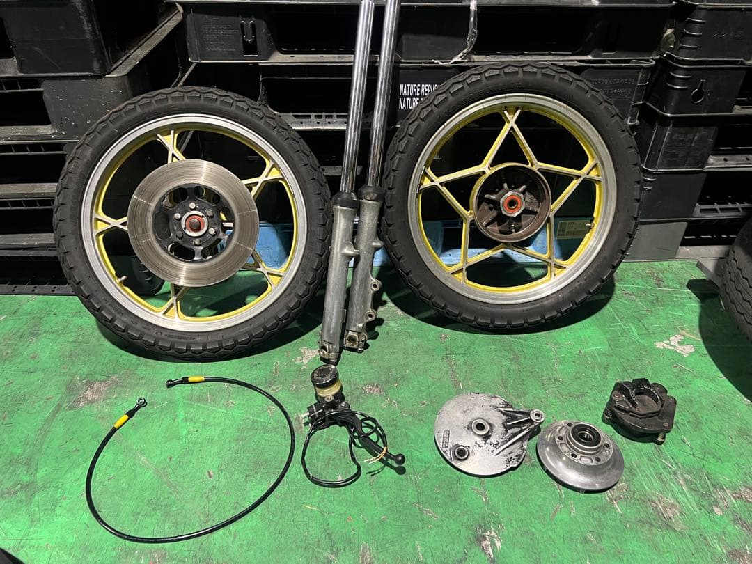 スズキGSX400E GS400星キャス前後　フロントフォークセット18インチ