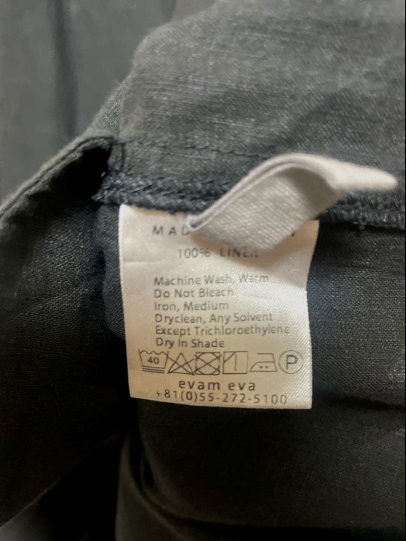 エヴァムエヴァ evam eva リネン長袖シャツワンピース