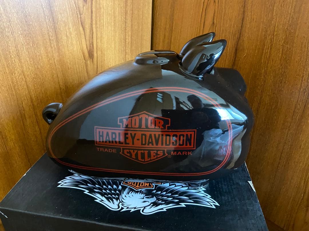 Harley-Davidson 豚型貯金箱 黒