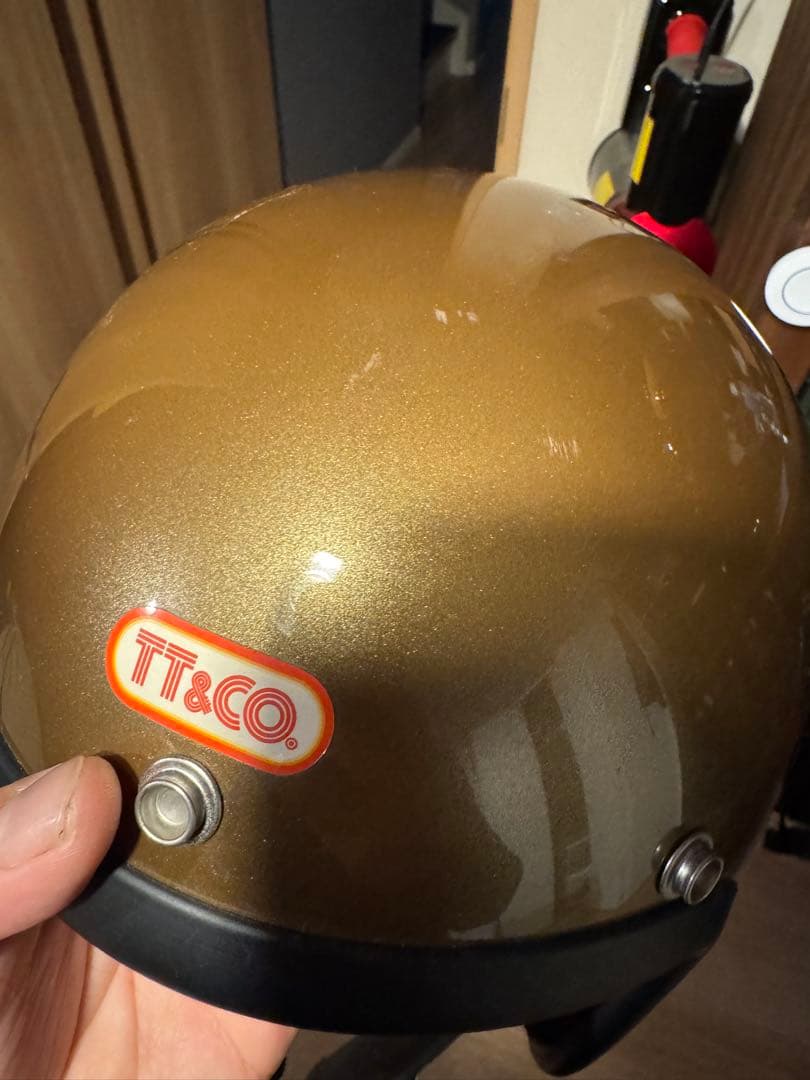 TT＆CO.ジェットヘルメット ゴールド・オレンジ