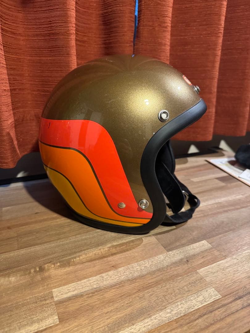 TT＆CO.ジェットヘルメット ゴールド・オレンジ