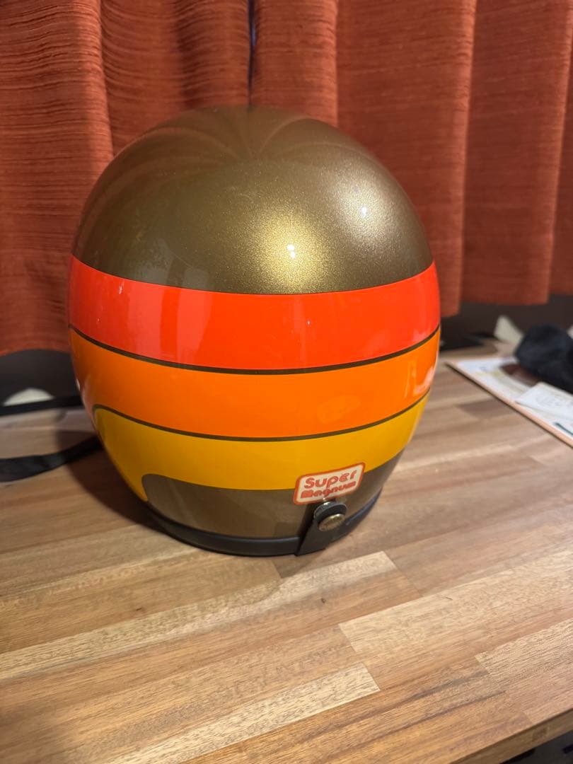 TT＆CO.ジェットヘルメット ゴールド・オレンジ