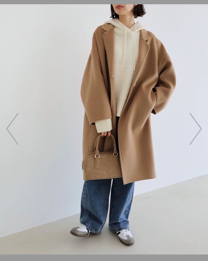 新品未使用 andme リバーロングコクーンコート アンドミー