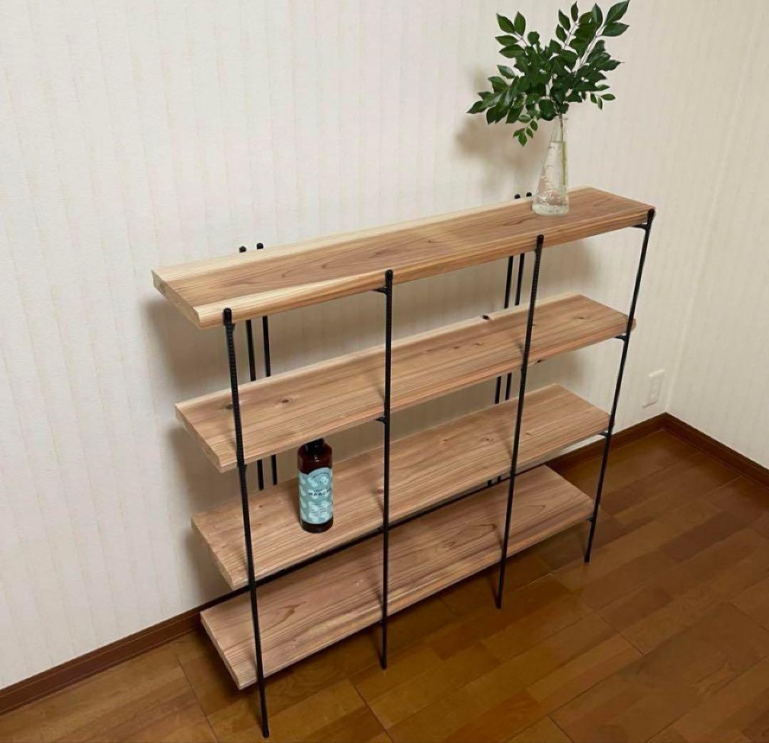 チーコ　手作りアイアン家具 折り畳みラック アンティーク 鉄脚のみ2点