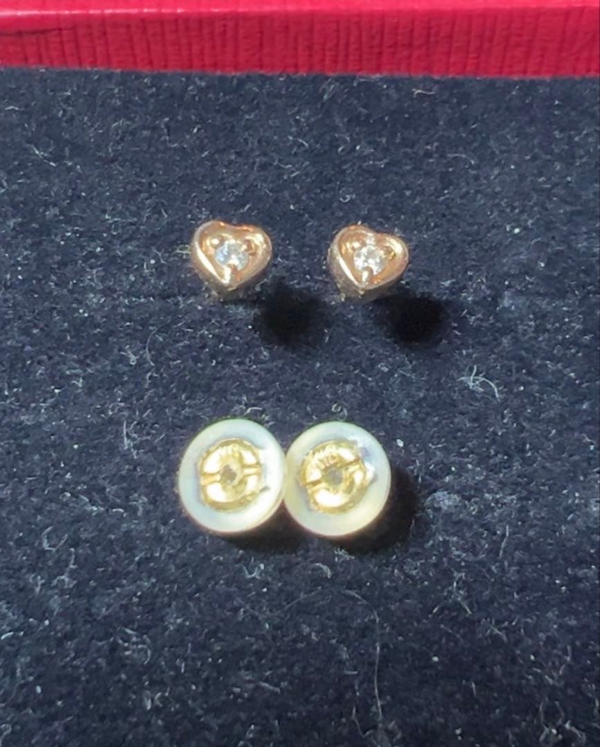 【最終値下げ】K18PG ピアス　K18キャッチャー