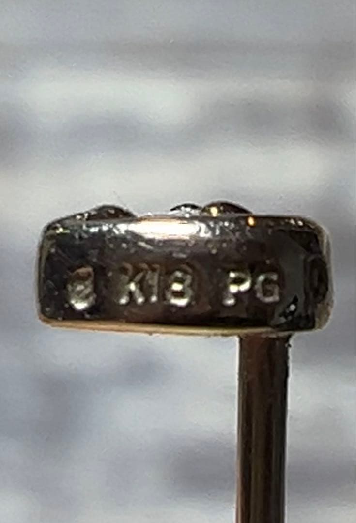 【最終値下げ】K18PG ピアス　K18キャッチャー