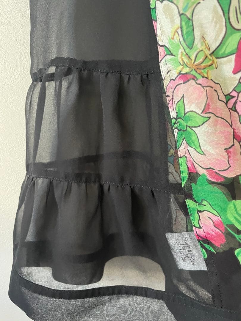 トクコプルミエブォルエジプト風柄シフォン風ノースリーブチュニック