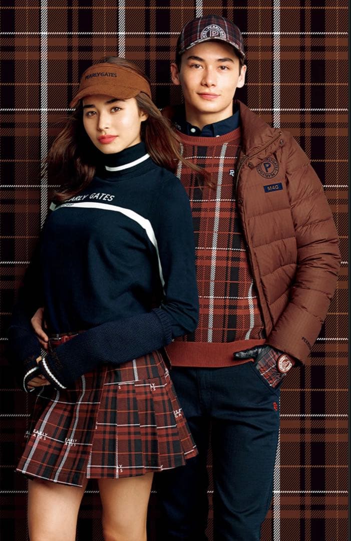 原英莉花プロ着用★パーリーゲイツPEARLYGATES高機能ダウンジャケット茶S