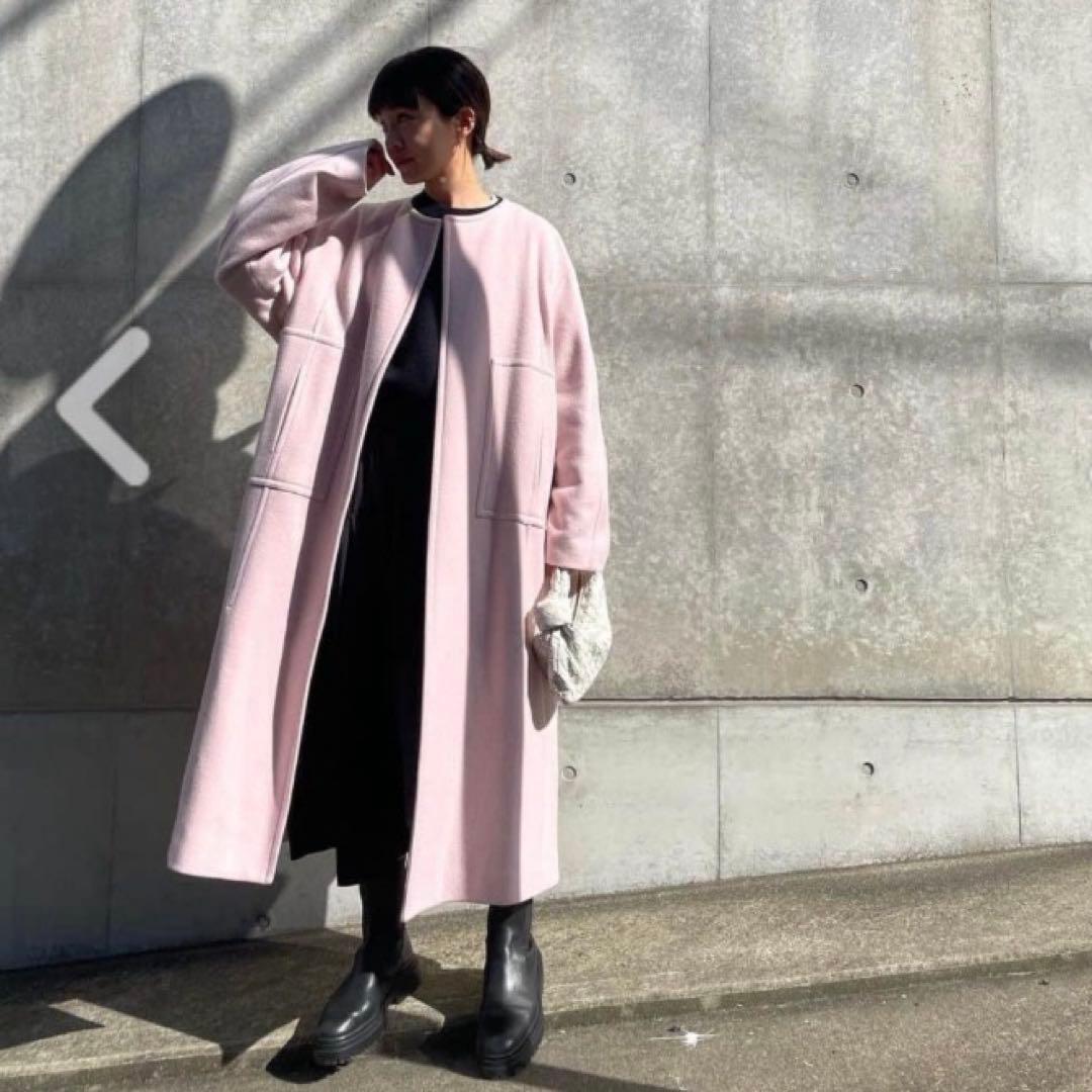 BLAMINK ブラミンク　ベビーピンク ロングコート