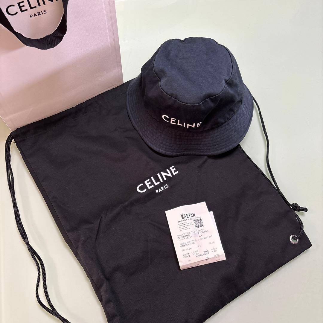 CELINE ブラック　 バケットハット　ナップザック