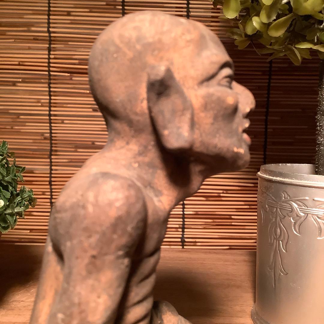 茶太郎様売約keep…最高位聖者「高僧・阿羅漢像」煩悩断滅・最高境地・泥仏・焼物