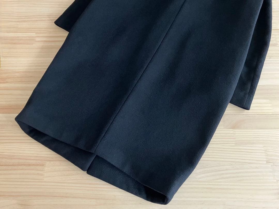 良品 ENFOLD 38 エンフォルド チェスター コート ブラック ブルー