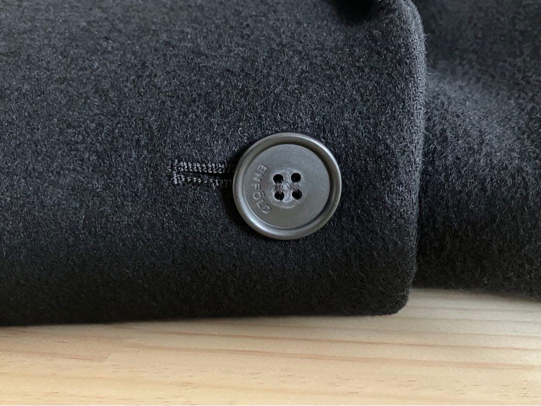 良品 ENFOLD 38 エンフォルド チェスター コート ブラック ブルー