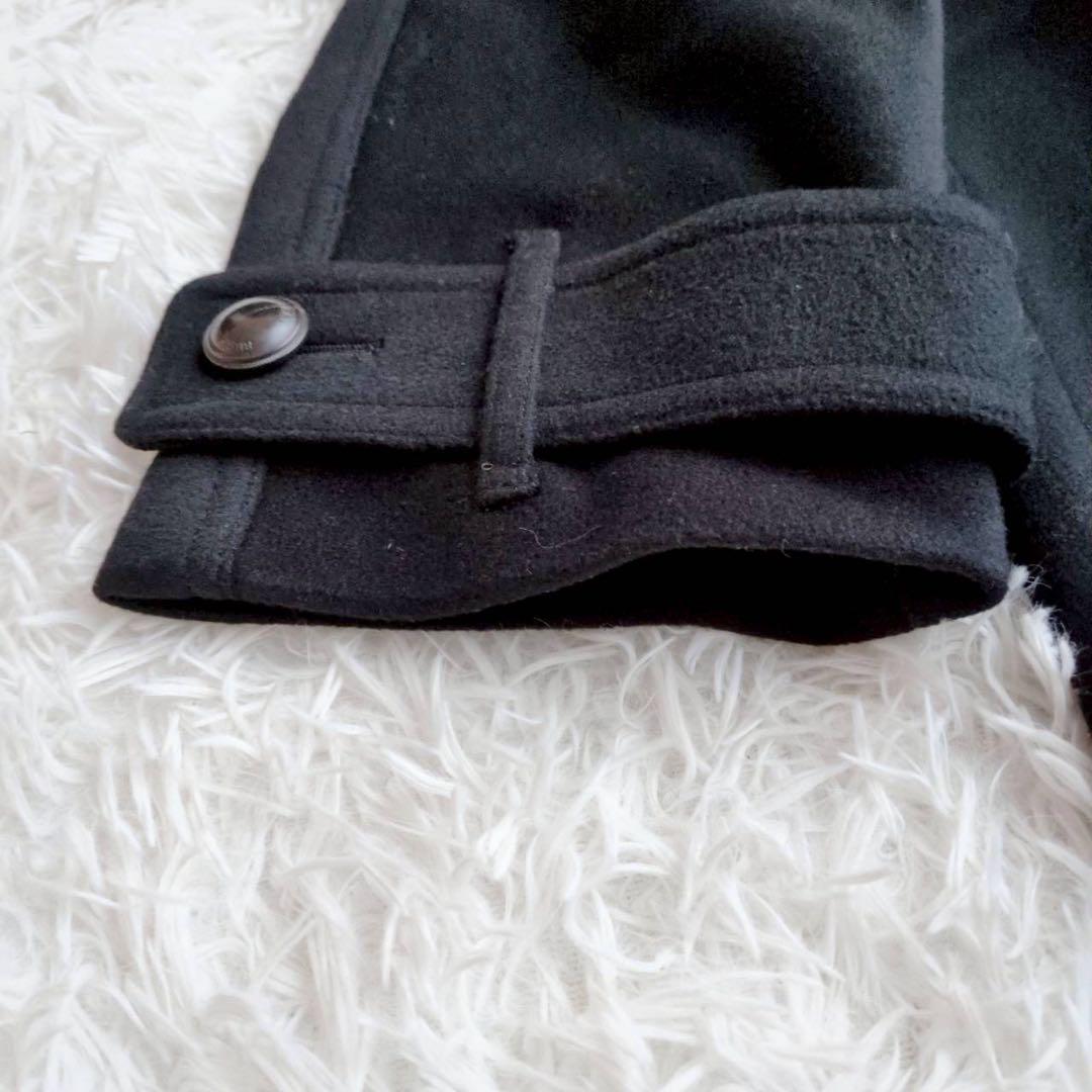 ◾︎希少サイズ◾︎ バーバリーロンドン ナポレオンコート カシミヤ混 ブラック 48