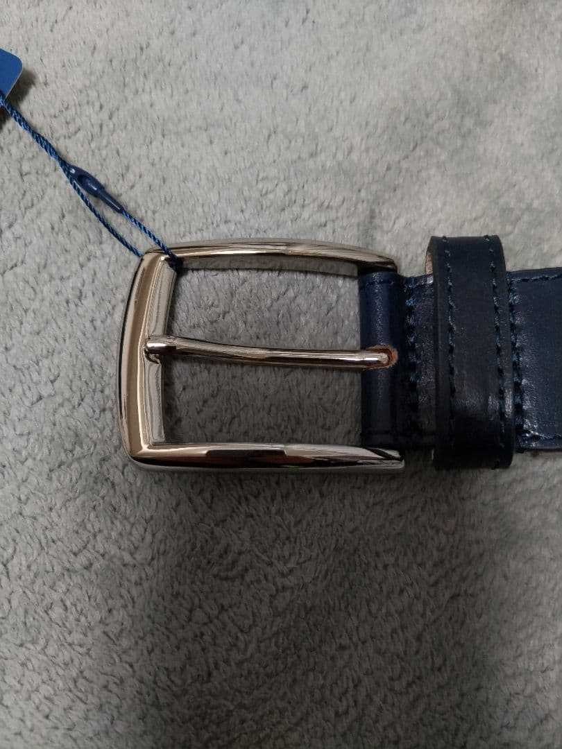 新品　ムータマリン　メッシュ　ストレッチ　ベルト　ネイビー　総柄