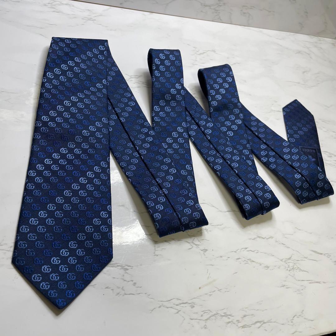 ✨極美品✨GUCCI ネクタイ 現行 GG柄 蜂 bee 刺繍 ナロータイ7cm
