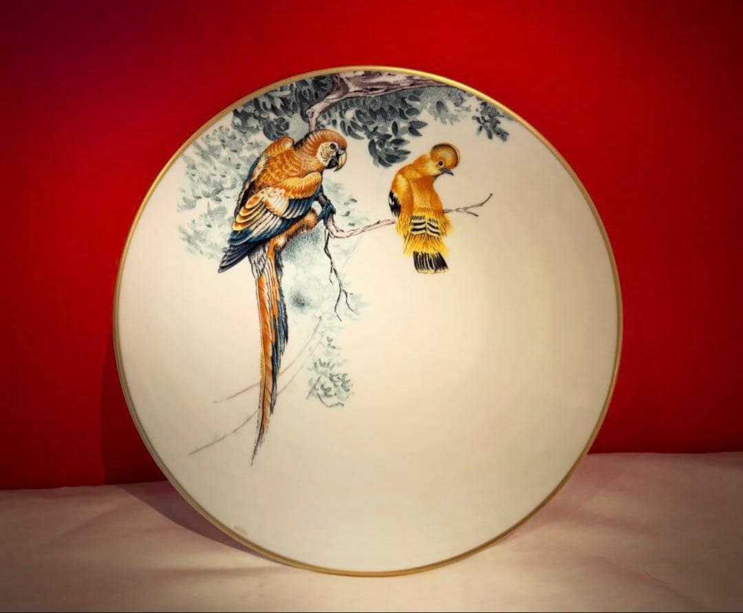 エルメス　鳥の絵柄 陶磁器の皿