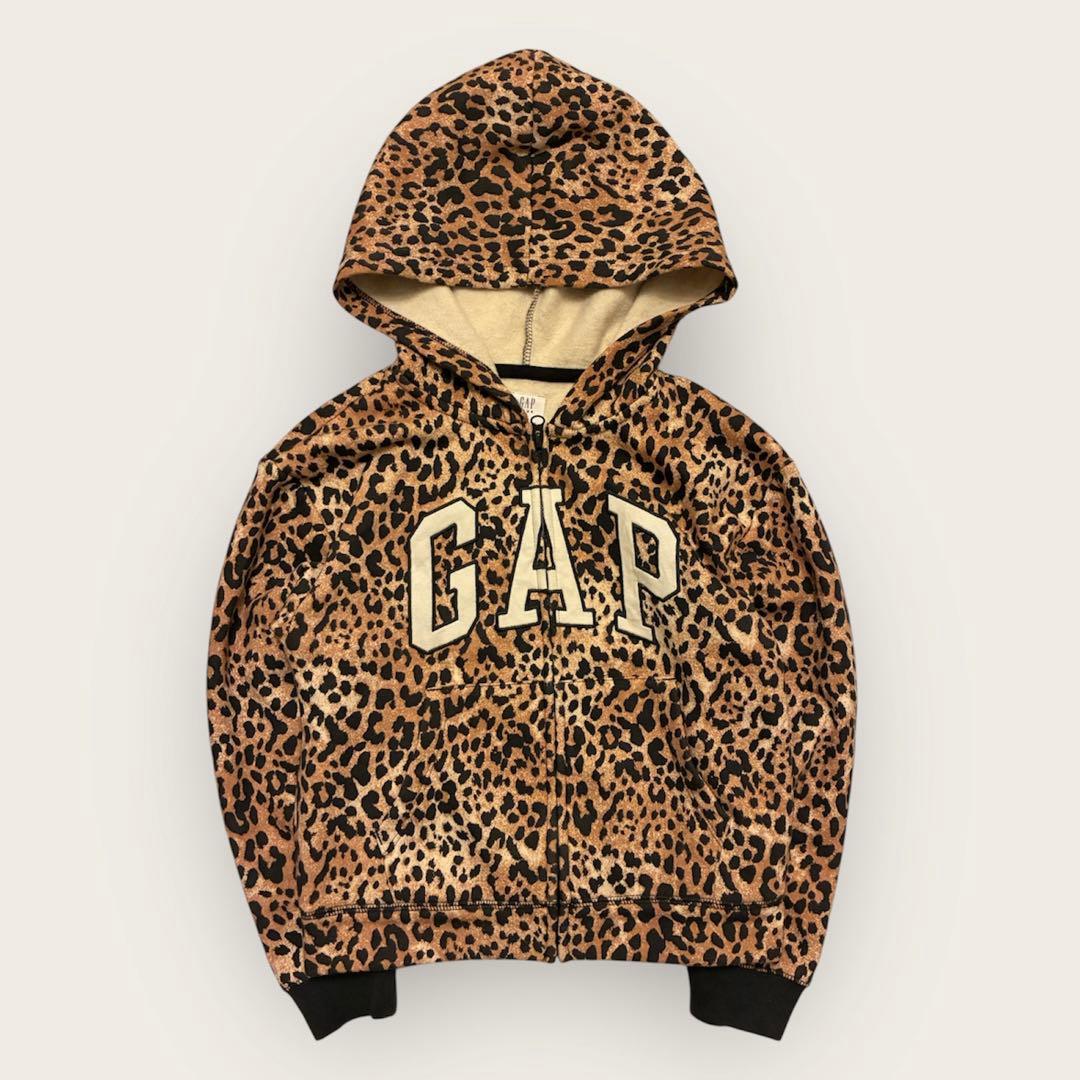 【激レア】old gap zip hoodie平成ギャル y2k ヒョウ柄