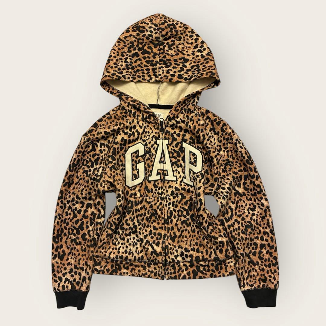 【激レア】old gap zip hoodie平成ギャル y2k ヒョウ柄