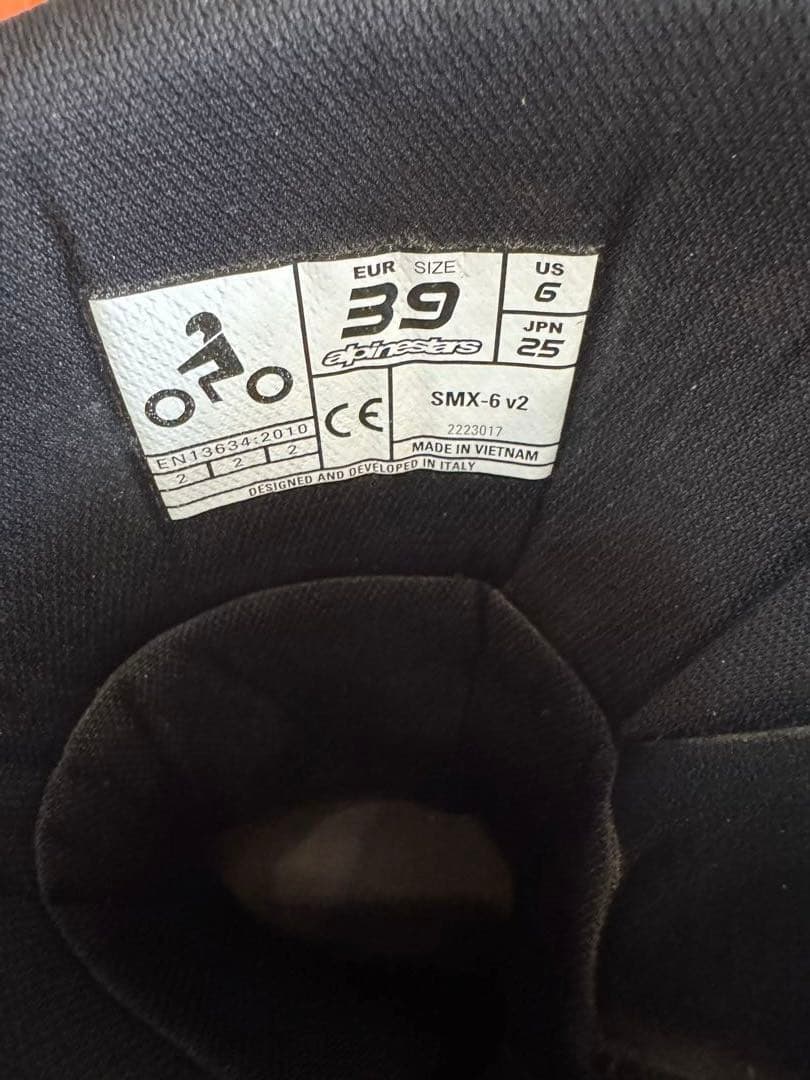 Alpinestars レーシングブーツsmx-6 v2 25cm アルミトゥー