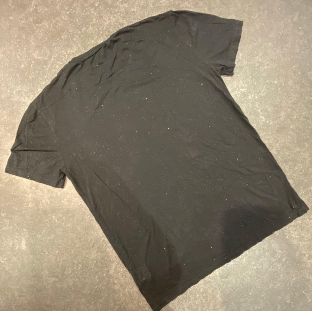 【美品】Dior HOMME エディ期　05Wブラック 半袖ラメプリントTシャツ