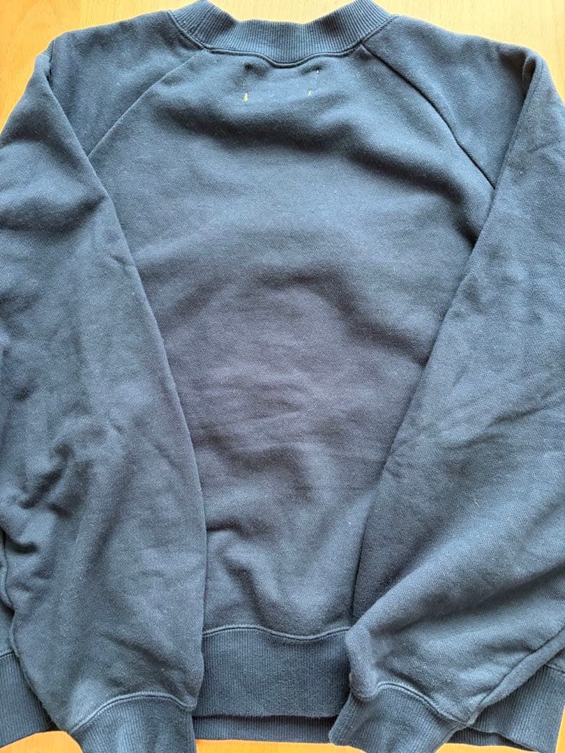 プードル刺繍 ネイビースエット