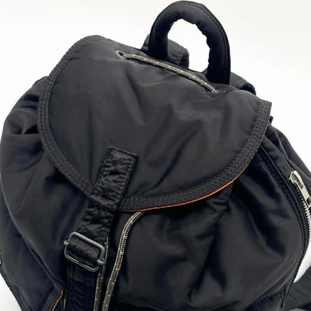 未使用級✨ポーター PORTER タンカー　リュック　バックパック 黒　巾着