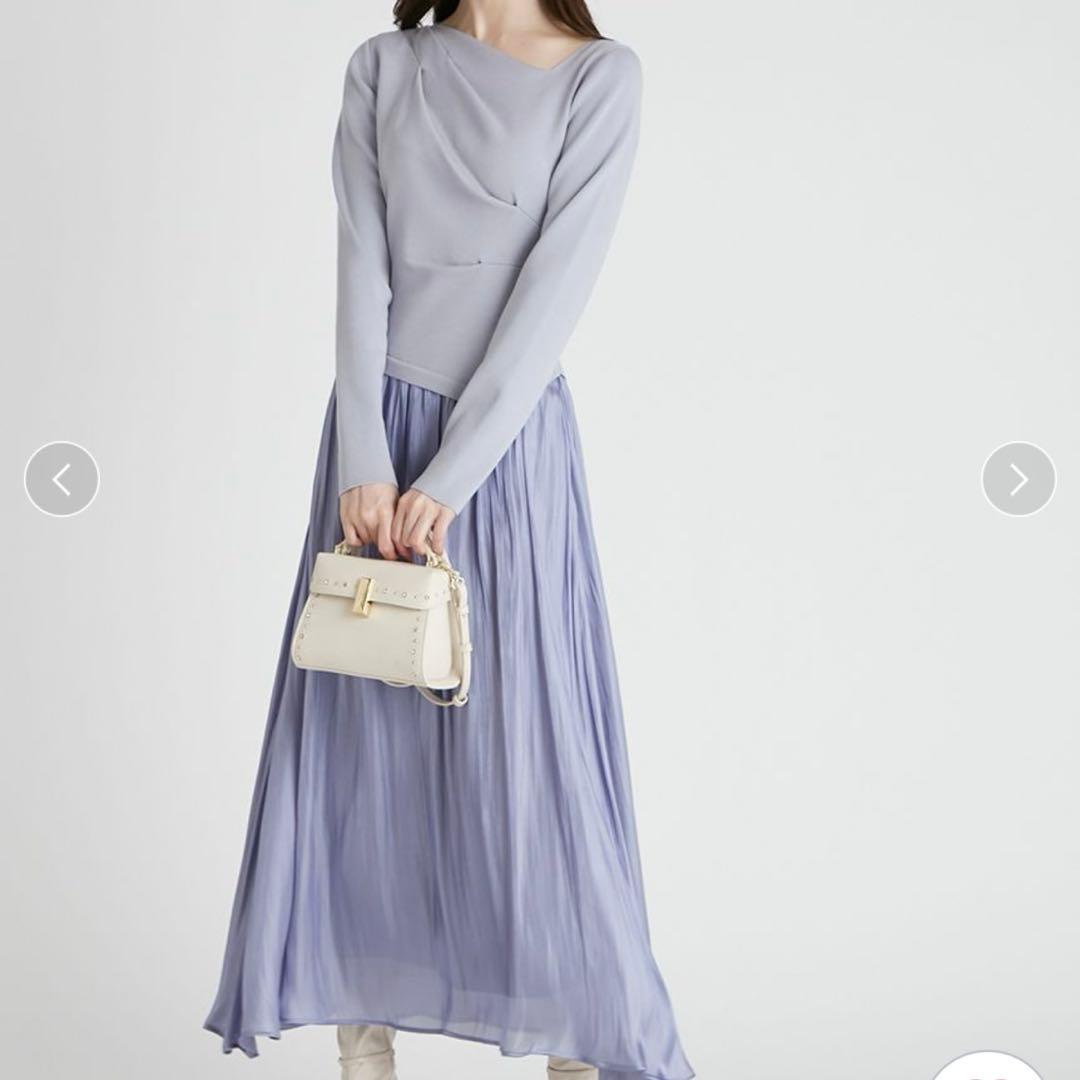 2025今期セルフォードCelford CFドレープニットワンピース 36 完売