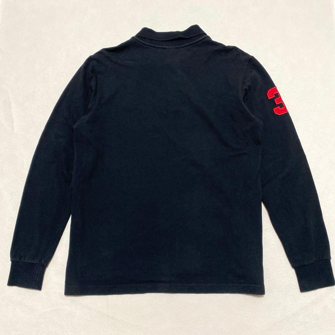 ☘️POLO by RALPH LAUREN USA製　長袖ポロシャツ　黒M＊QH