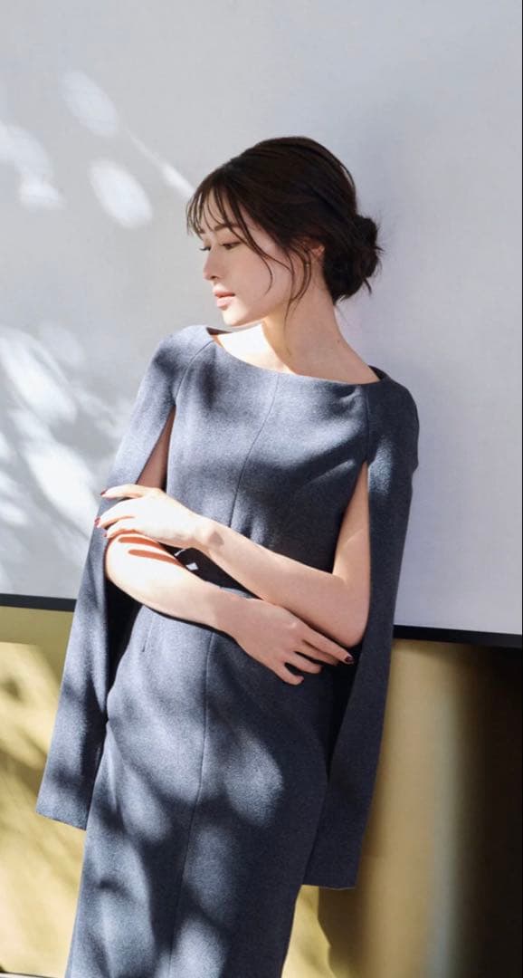 【タイムセール】LAUBE BLANC ローブブラン　ケープドレス　タグ付き