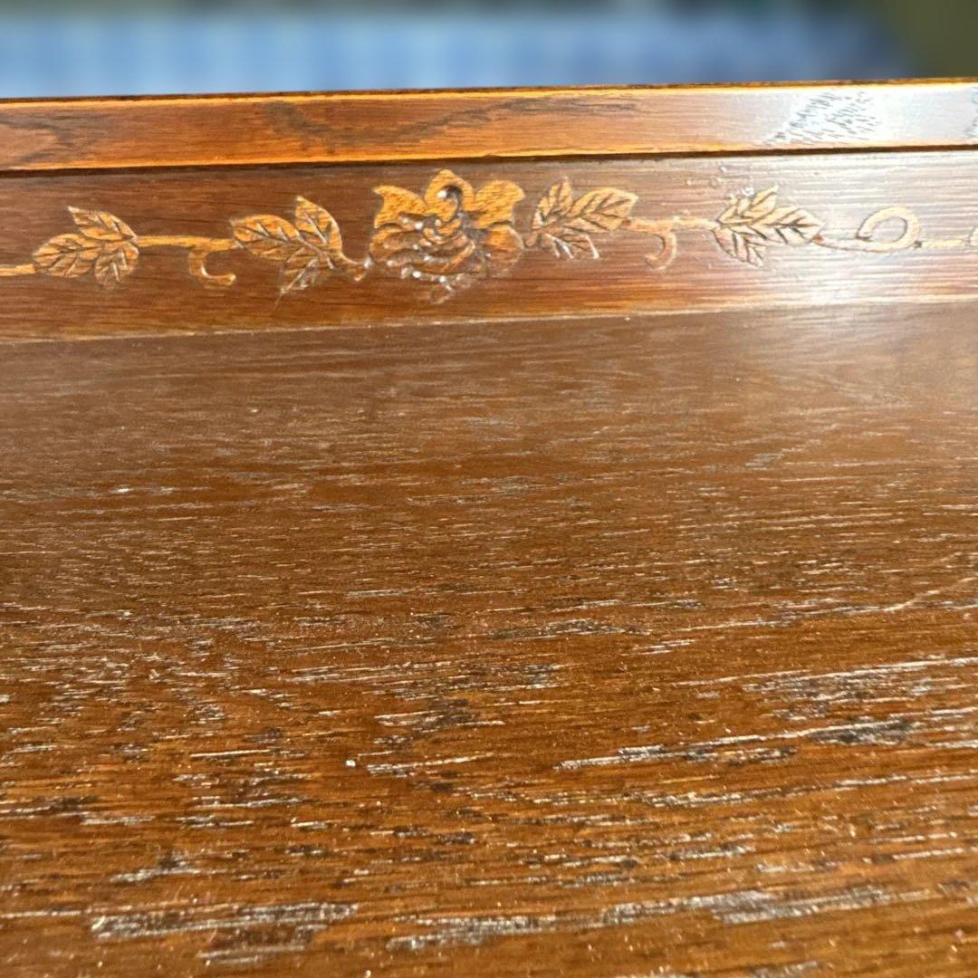 日本製 三越家具 ブルージュ ステンドグラス キャビネット サイドボード　訳あり