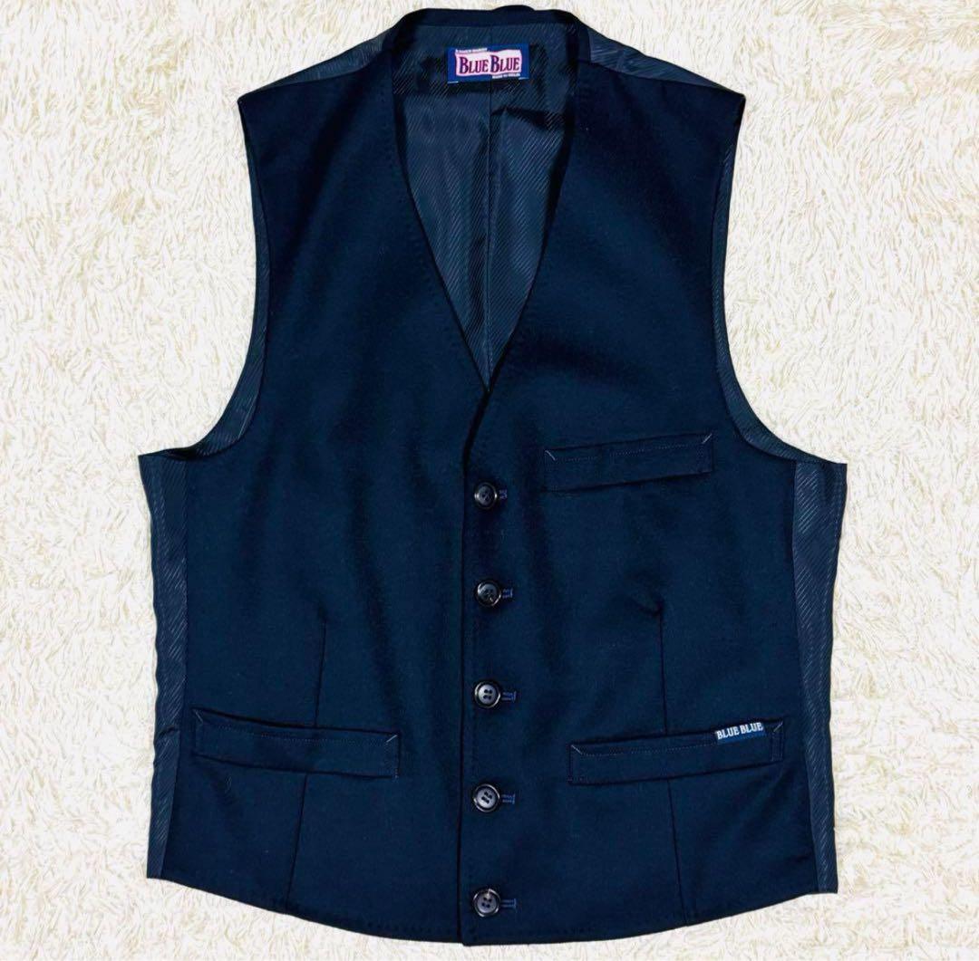 BLUE BLUE ネイビー ３ピース セットアップ M