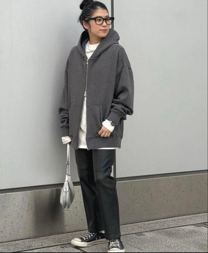 AP STUDIO New Warm Zip Hoodiグレー