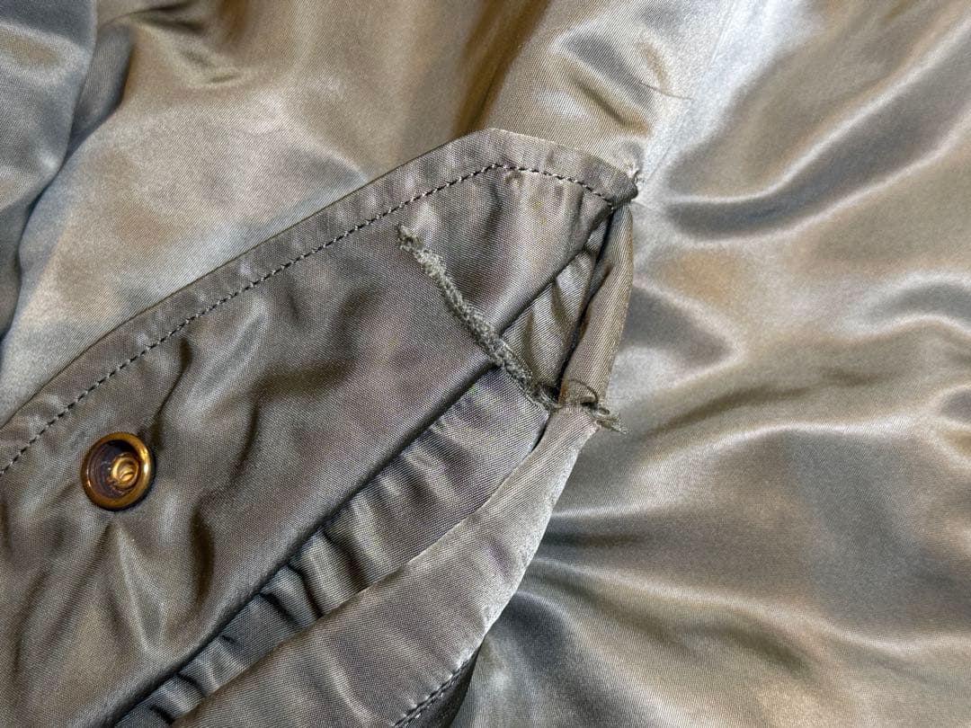 ★レア！70s縦ステッチEタイプ GREENBRIER製 MA-1 サイズM？