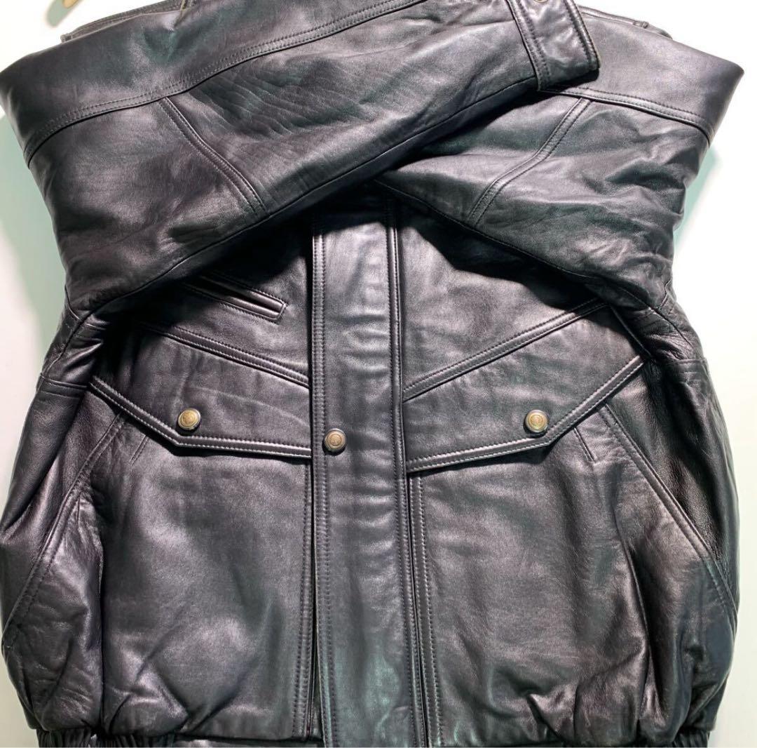 A-2 英国製レザー フライトジャケット 羊革 レザージャケット 革ジャン L