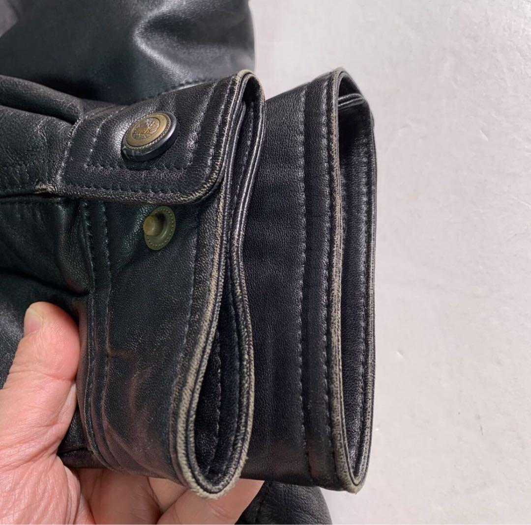 A-2 英国製レザー フライトジャケット 羊革 レザージャケット 革ジャン L