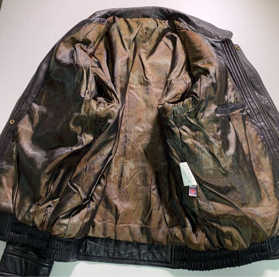 A-2 英国製レザー フライトジャケット 羊革 レザージャケット 革ジャン L