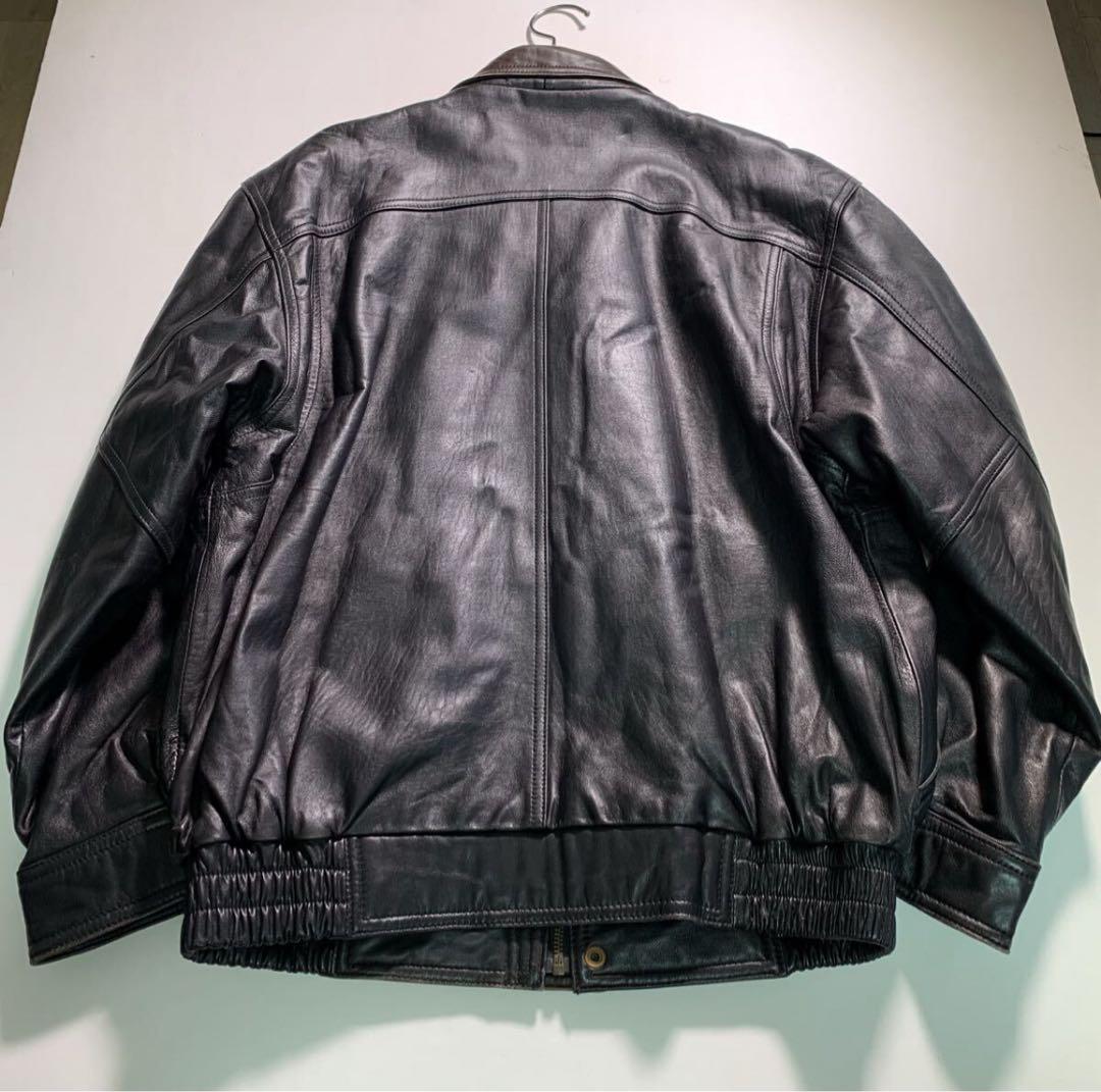 A-2 英国製レザー フライトジャケット 羊革 レザージャケット 革ジャン L