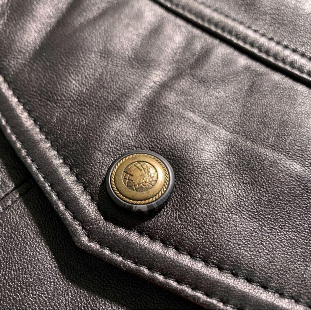 A-2 英国製レザー フライトジャケット 羊革 レザージャケット 革ジャン L