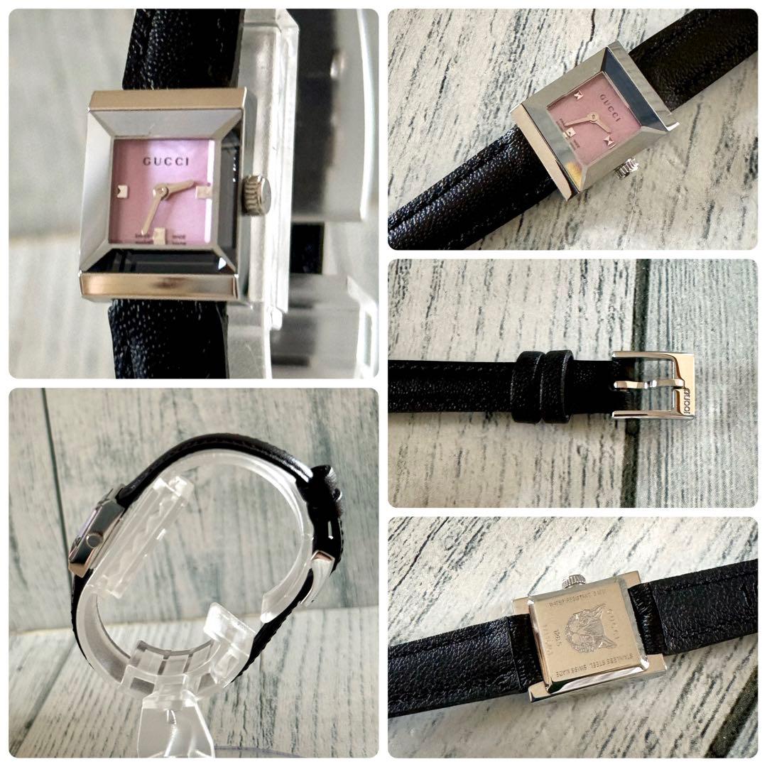 【希少】GUCCI グッチ 腕時計 128.5 ピンク レディース