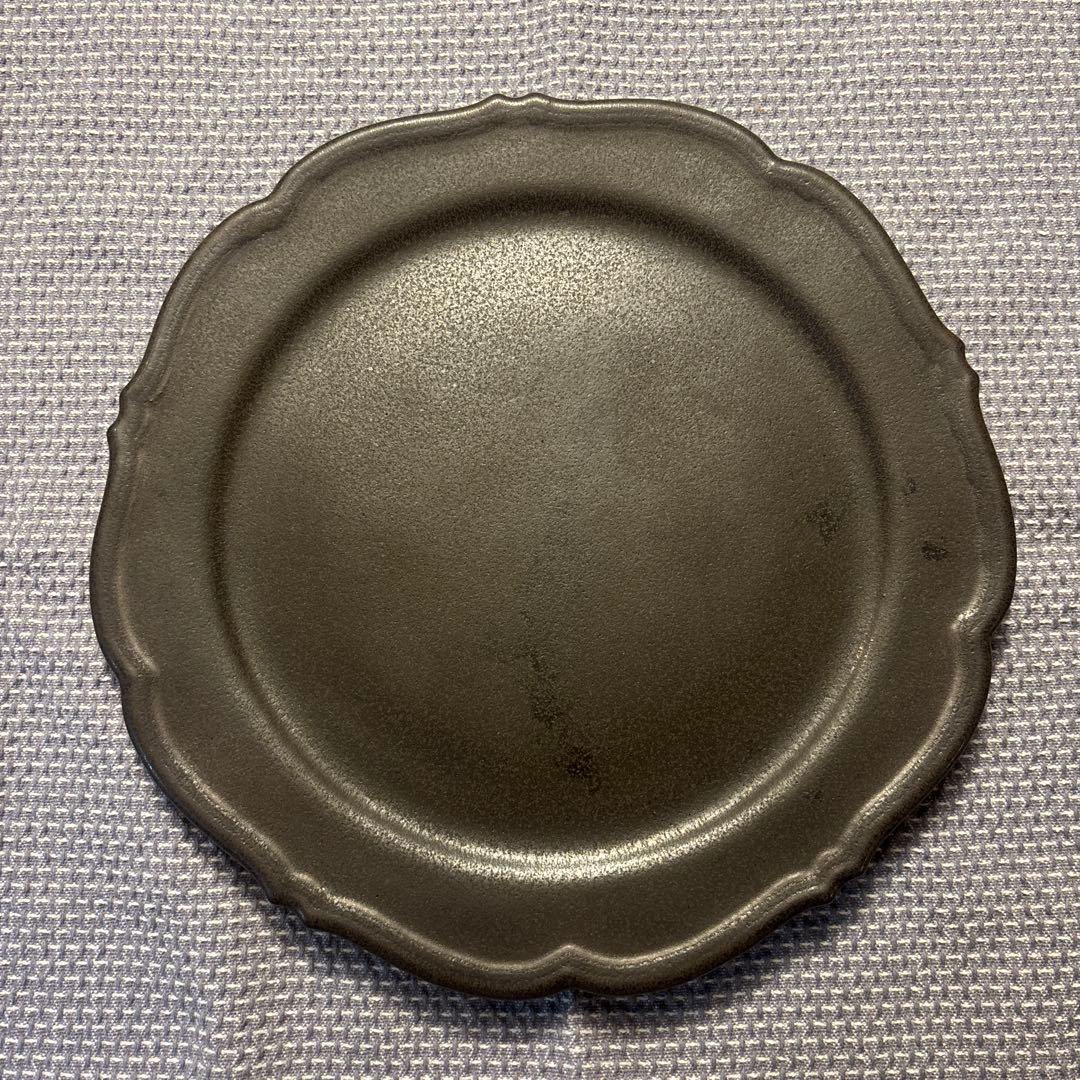 エッコ　あわびウェア　輪花皿　３枚セット