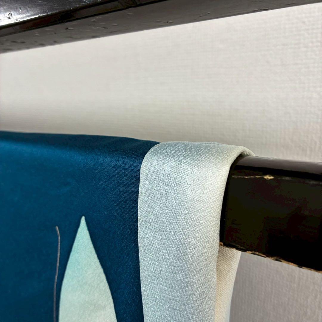 D*s様 作家物 トールサイズ 振袖 銀彩 蝶々 色味の良い 叩き染 正絹 T-