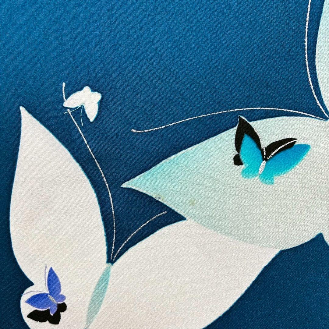 D*s様 作家物 トールサイズ 振袖 銀彩 蝶々 色味の良い 叩き染 正絹 T-