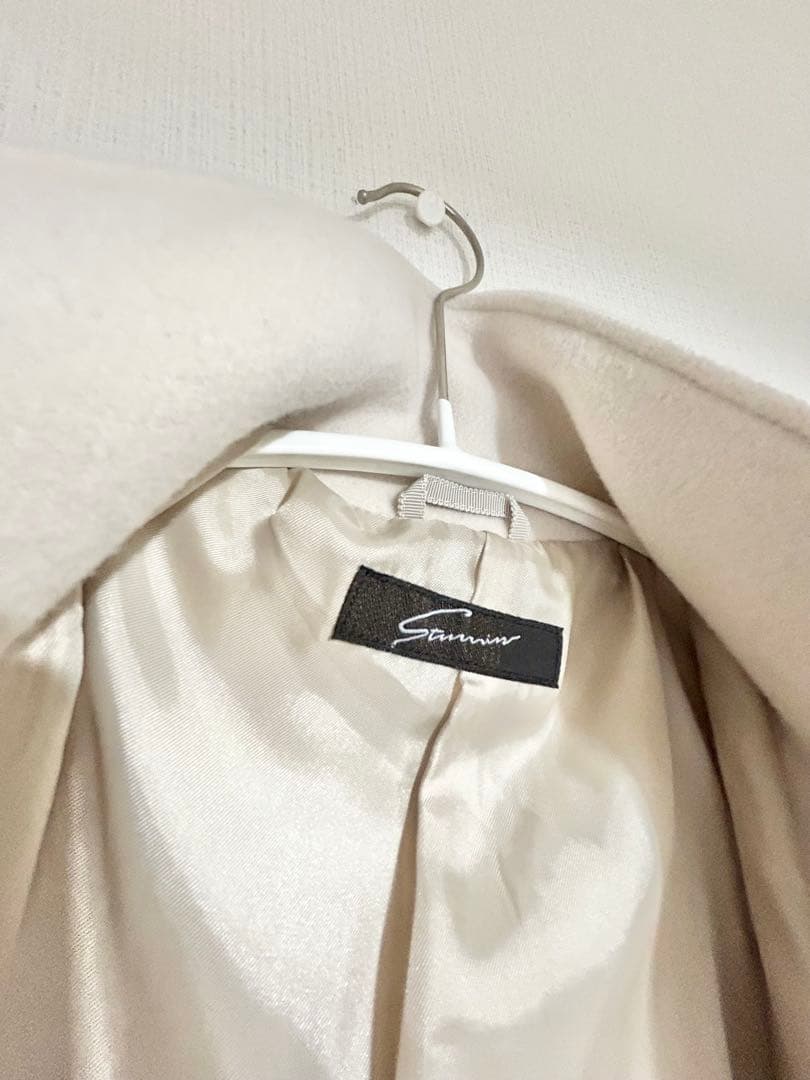 STUNNING LURE rオーバーミドルコート　オフホワイト